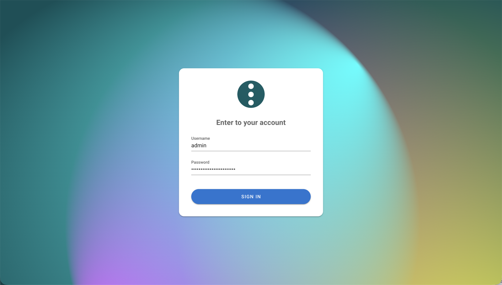 Semaphore UI login screen