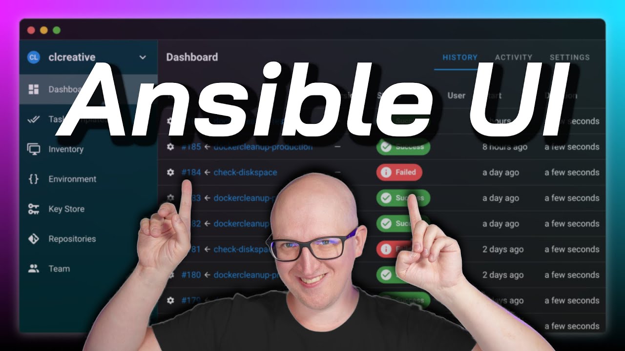 Semaphore UI video tutorial for running Ansible automation from a web UI