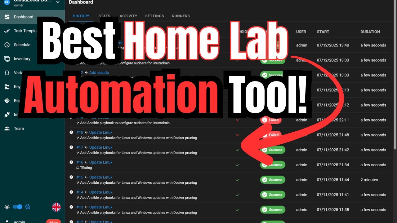 Video tutorial about using Semaphore UI as a home lab automation tool